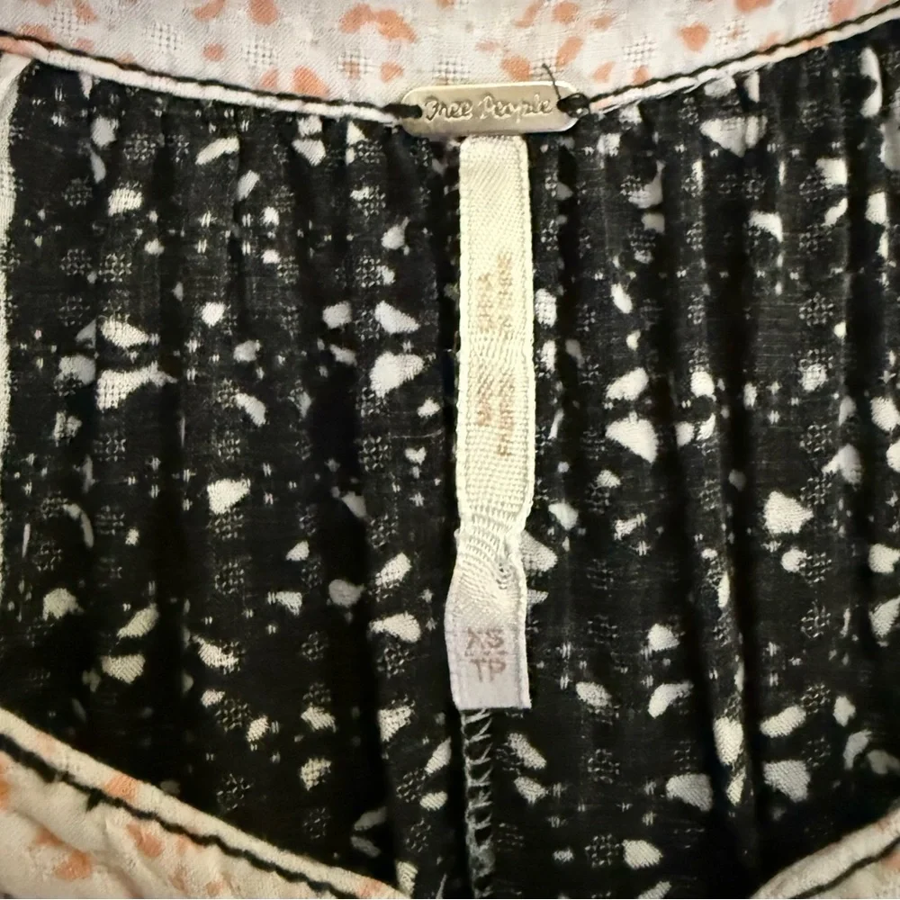 Free People Multicolor Batik Prairie Blouse | XS | Button Front